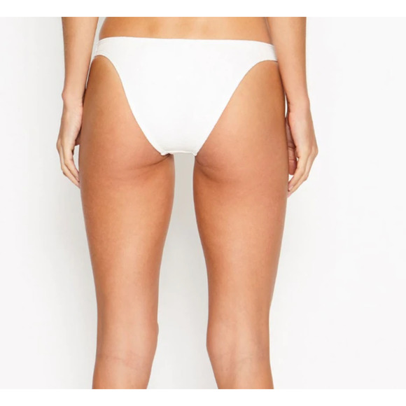 Suboo Haven Slim Swim Solid White Textured Bikini Bottom White Size 4 NEW $80 - Picture 3 of 4